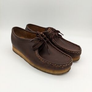 CLARKS Wallabee Brown Leather Moccasin Shoes Womens Sz 8 READ DESCRIPTION